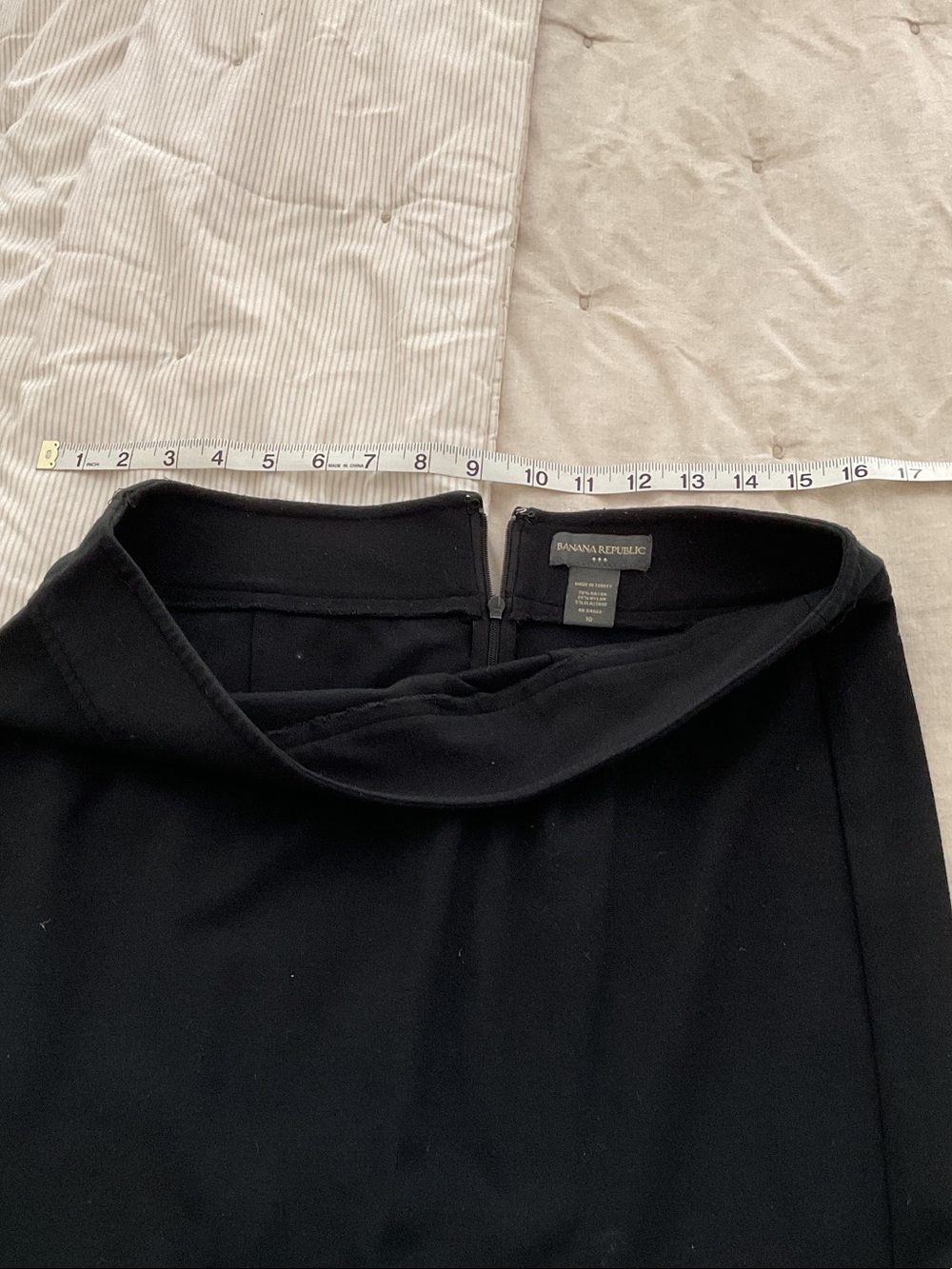 Banana Republic Black Pencil Skirt with Folded Waistband